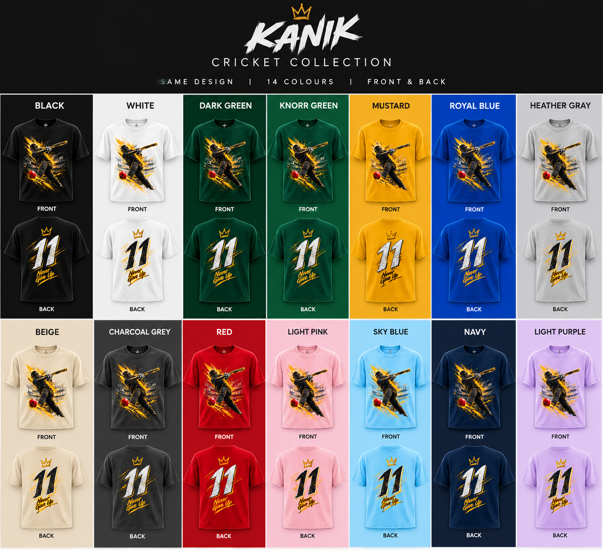 KANIK Cricket Graphic T-Shirt – Premium Sports Design